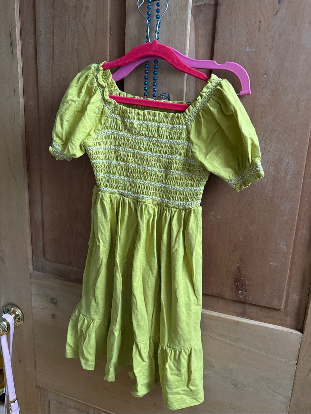 Mini Boden Smocked Puff-Sleeve Dress